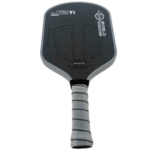 sword and shield j2ti pickleball paddle polyester carbon face polymer honeycomb core thickness 16mm textured surface large power and spin and control