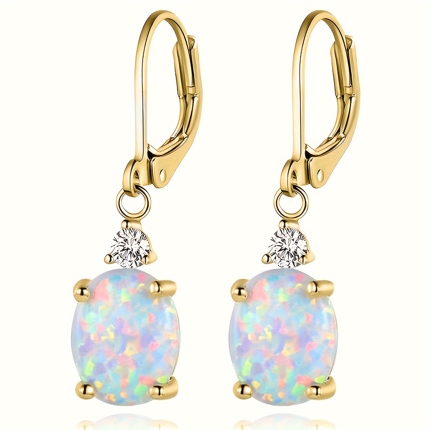 

's Popular Women's Egg-shaped Opal Fashion Earrings