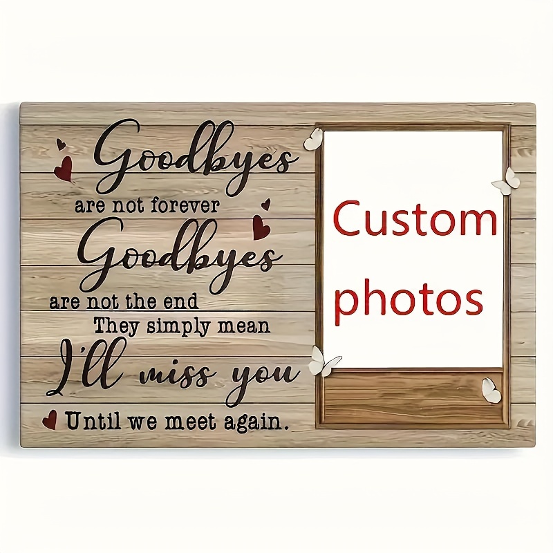 

Personalized Canvas Photo Wall Art With Wooden Frame - Memorial Tribute Picture For Deceased Family Members, Customizable Sympathy Gift, Home & Wall Decor, 11.8" X 15.7" - Major Material: Canvas