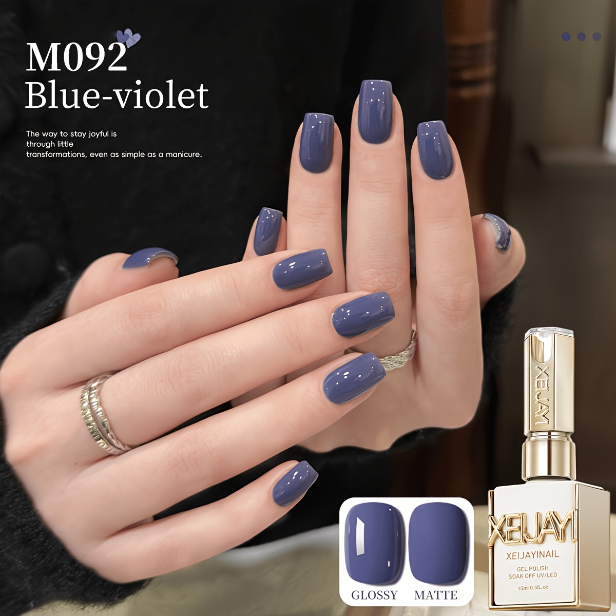 Image of 15ml Xeijayi /led Gel Nail Polish Soaking Gel Suitable For Nail Art, /led , /korean Style Solid Color Nail Polish For Diy, Compatible For - Nail Gel For Women