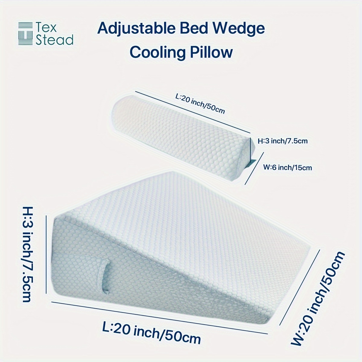 Adjustable Memory Foam Cooling Wedge Pillow Elevated Support - Temu