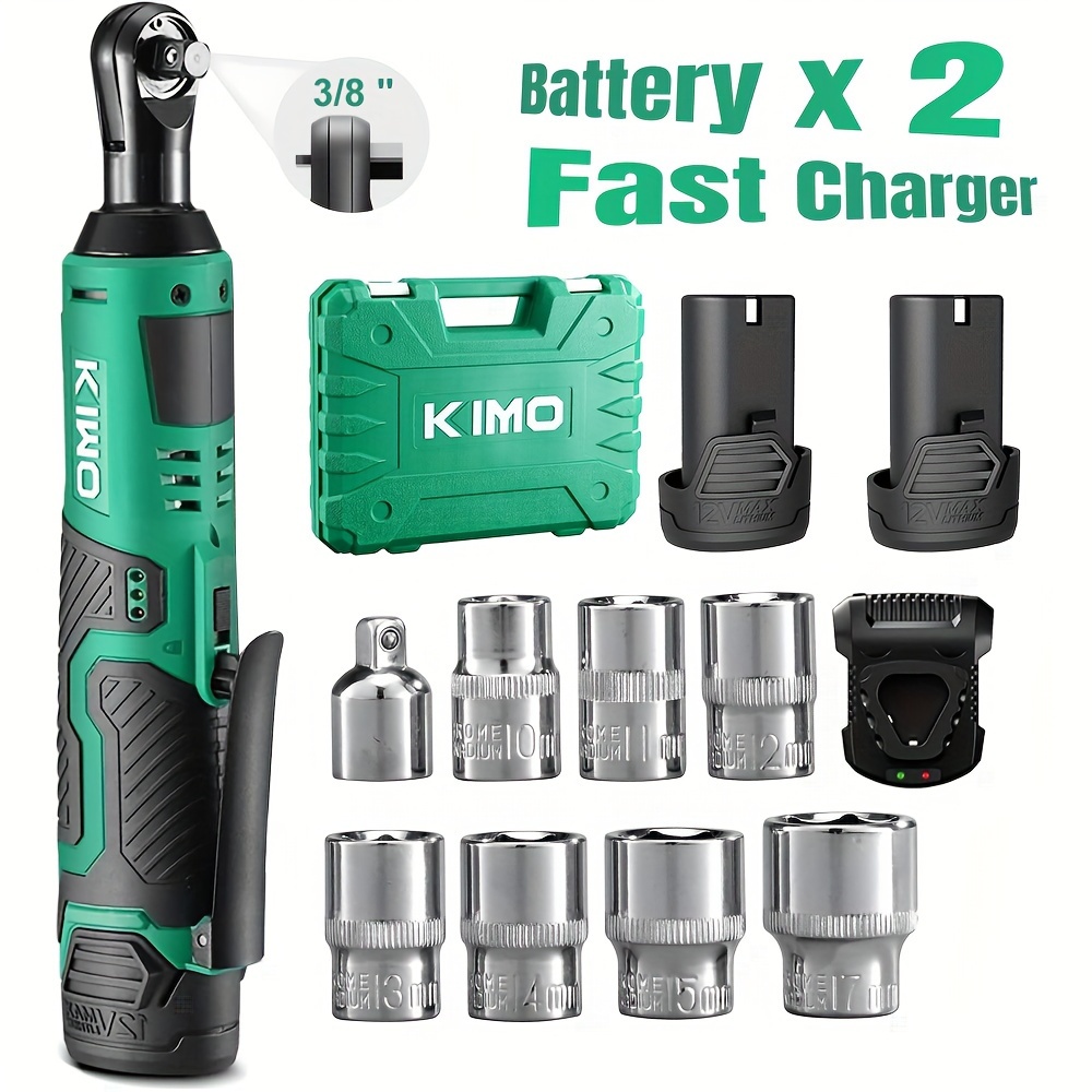 

Kimo Set, -lbs, 400 Rpm, 3/8" 12v Kit , 2.0ah Lithium-ion Battery