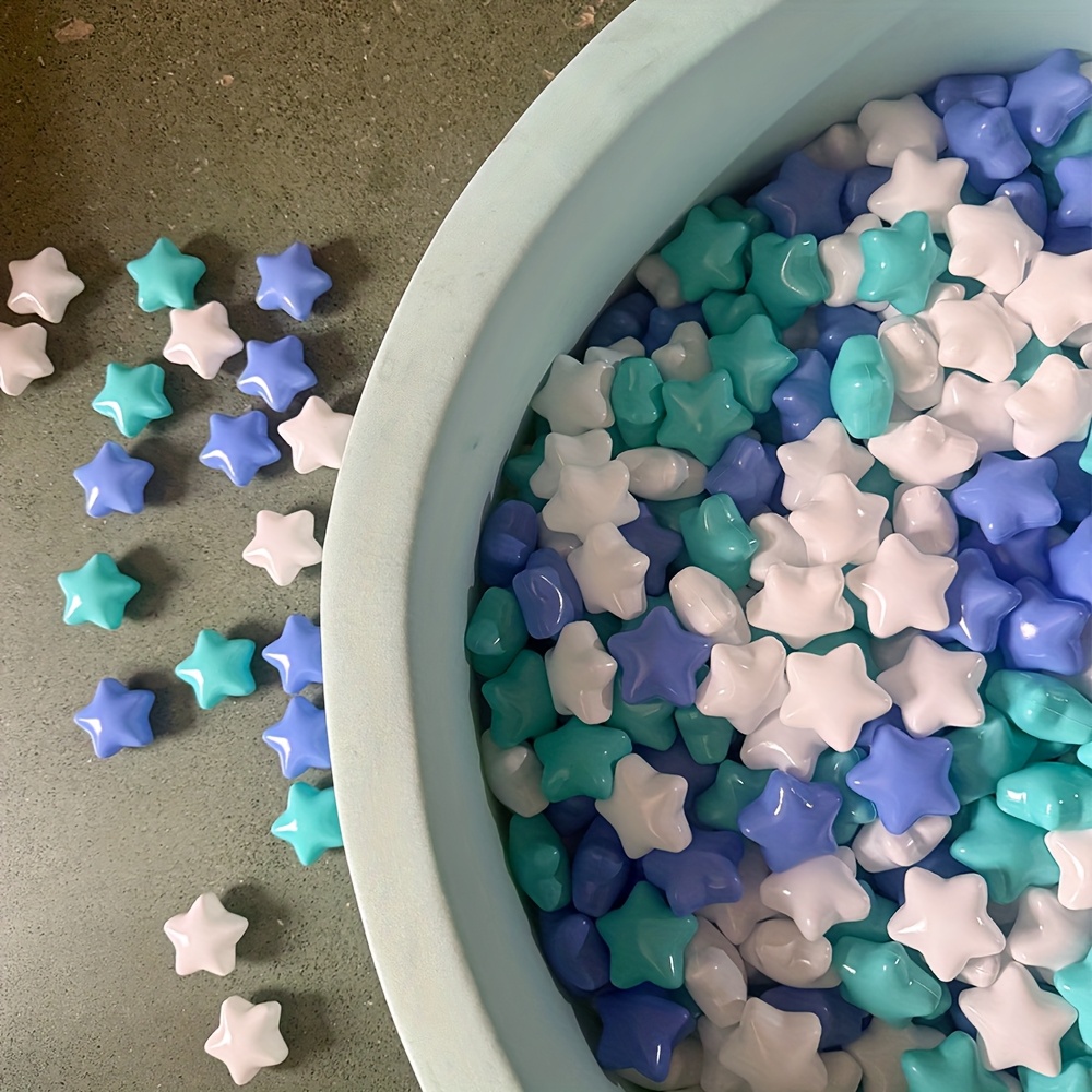 105pcs Mixed Color Crush Proof PE (Polyethylene) Star Ball Pit Balls, 55/205pcs, for Toddlers, Infant, Pool Water Toys, Play Tent, Macaron Ocean Balls