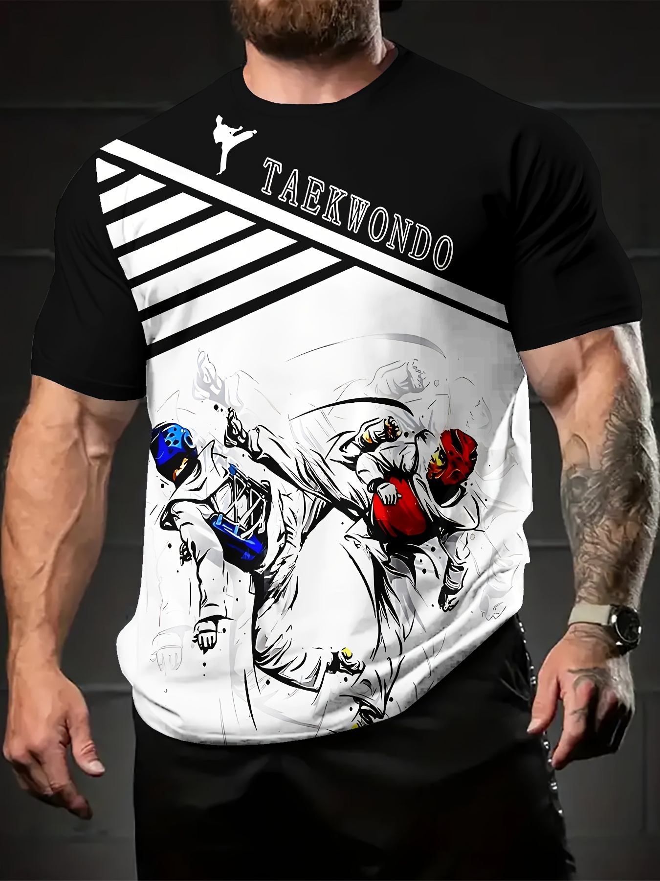 camiseta taekwondo hombre estampado 3d casual elegante Temu