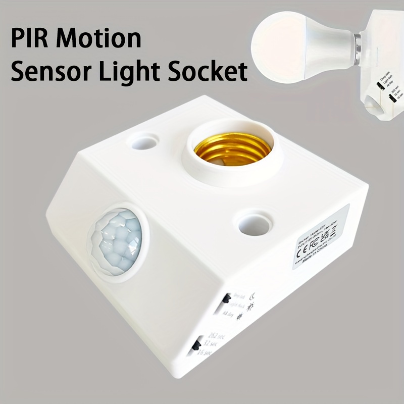 

1pc Led Automatic Human Body Infrared Ir Sensor Lamp Holder Led Bulb Light E26 E27 Base Pir Motion Detector Wall Lamp Holder