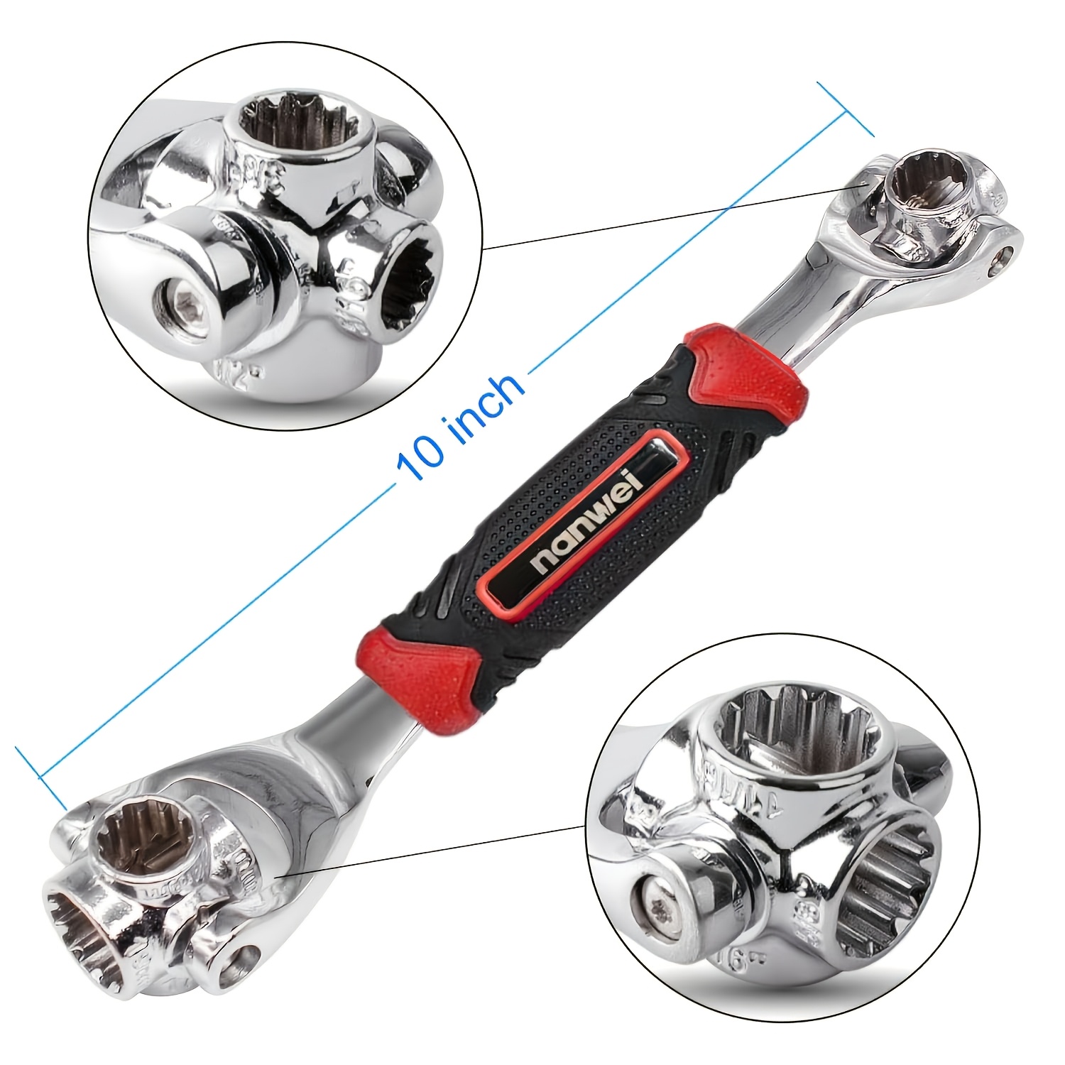 52 in 1 heavy duty multi wrench with 360 rotating head operation stainless steel socket suitable for home car repair bicycle maintenance compact for   6