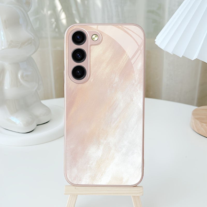 TEMU Marble Texture 2 Pattern Glass Phone Case For Galaxy S24/s24 Plus/s24 Ultra S23/s23 Plus/s23 Ultra, S22/s22 Plus/s22 Ultra, S21/s21 Plus/s21