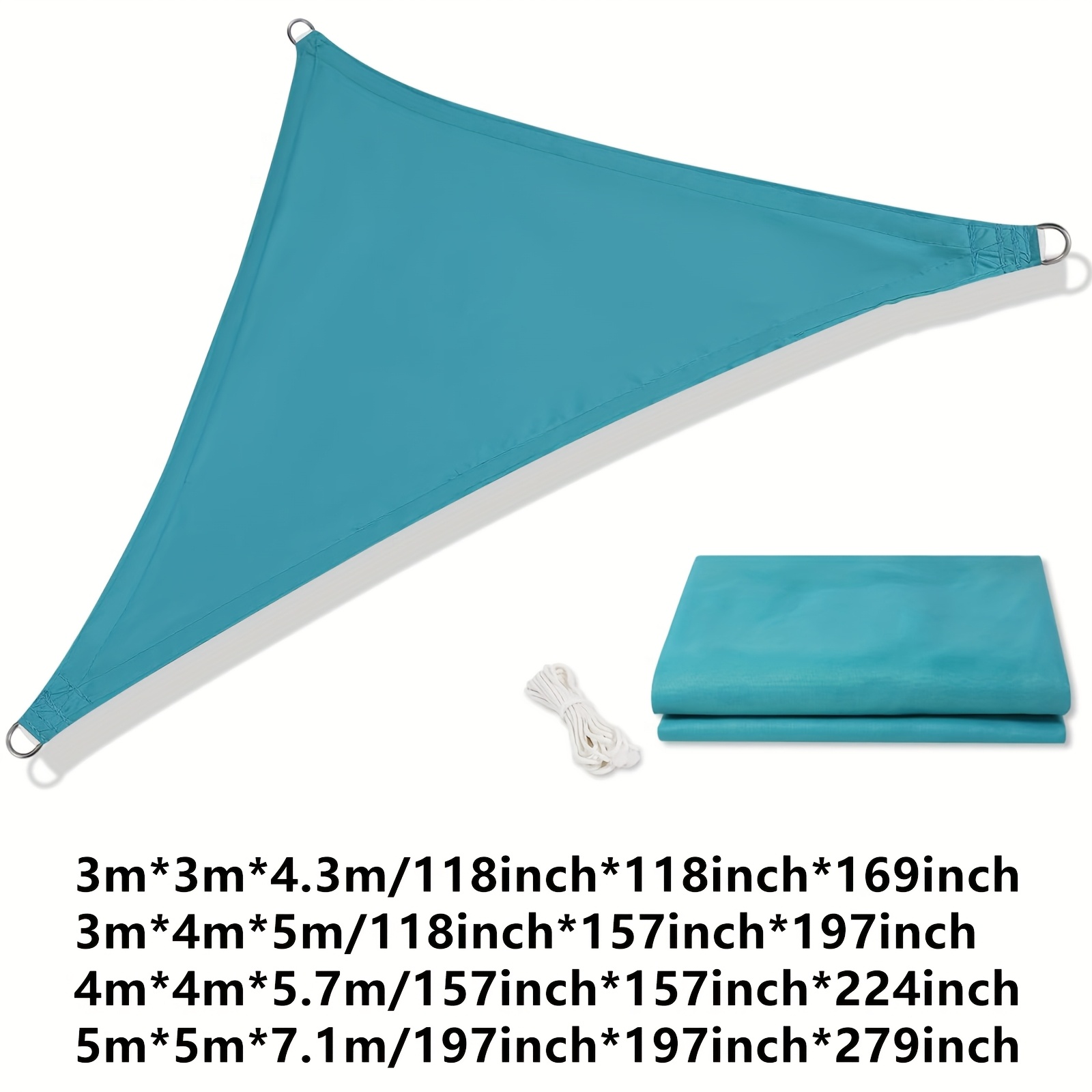 1-Pack Blue UV-Blocking Sun Shade Sail for Outdoor Patio, Right-Angle Triangle Design with Adjustable Rope, Durable Polyester Fabric for Backyard, Deck, Garden, Poolside - All-Season Shelter