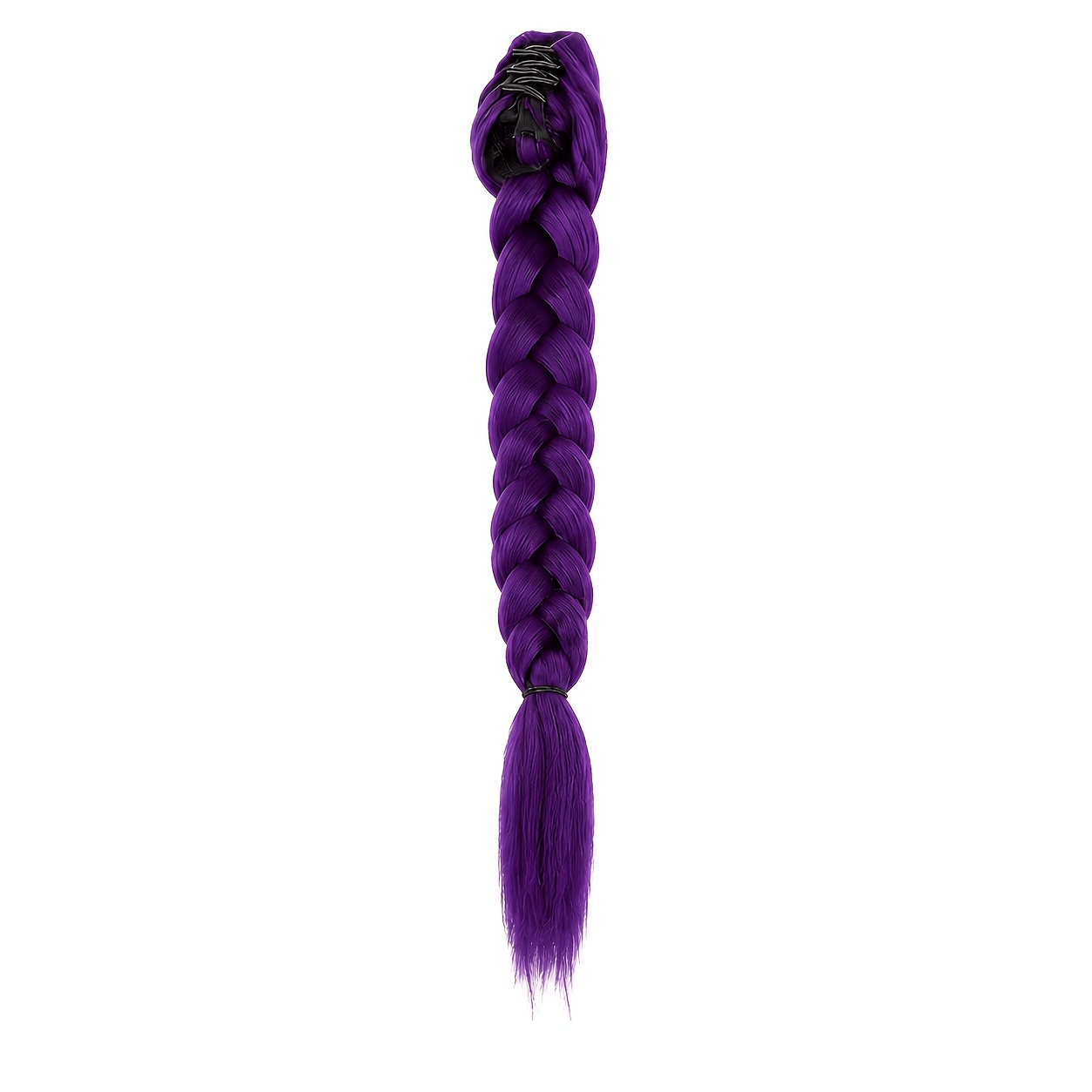 Image of 1pc Clip-in Braided Twist Ponytail Wig Suitable For Daily Use & Parties, -resistant Fiber Hair Extensions With Braided Twist Clip- Tail For Cosplay, & Length, Easy Application (no)