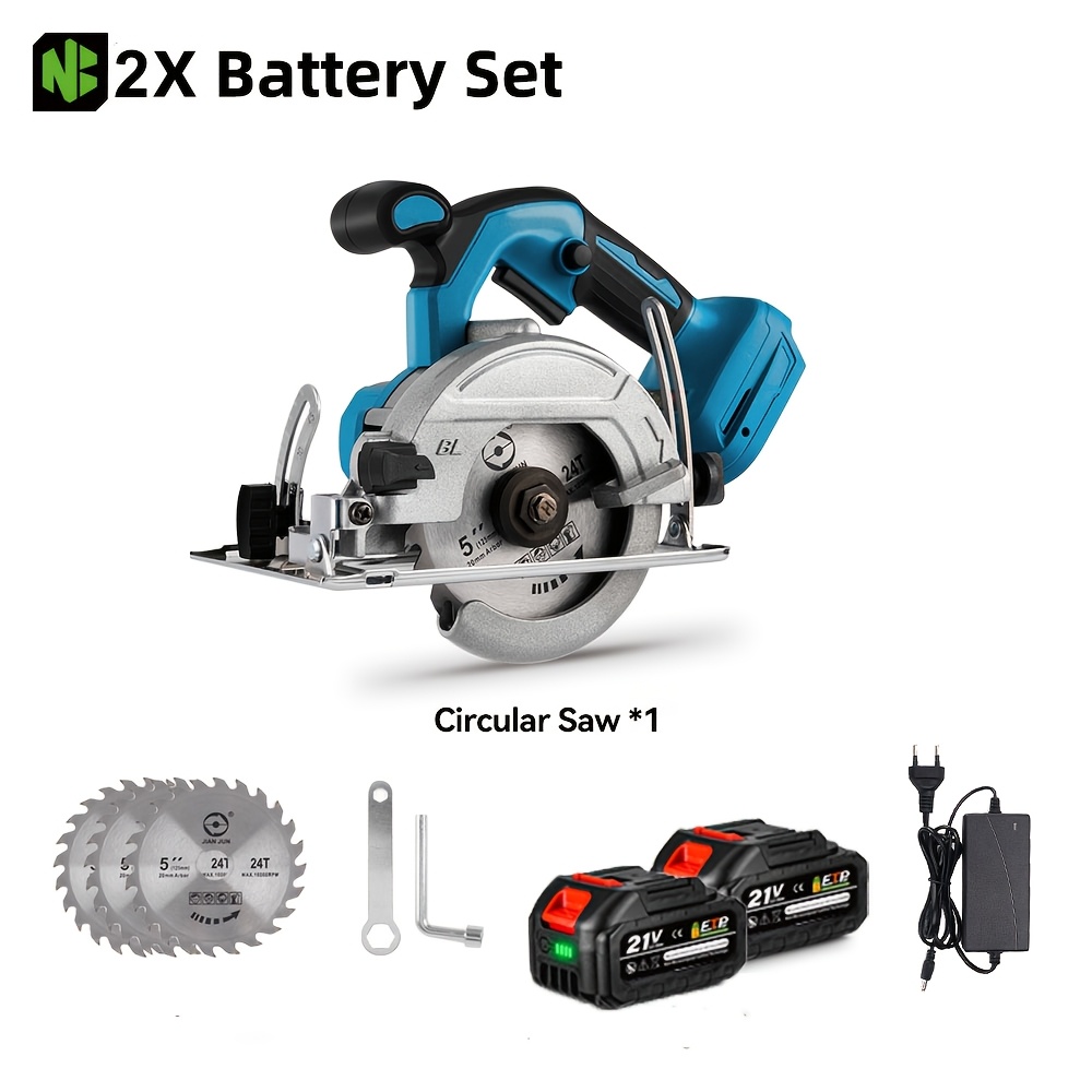 Image of 5-inch Brushless Cordless Circular Saw, With Beltless Dust Collection Port To , Adjustable Angle And Depth, For Home Decoration, Cutting Floor Wood Pipes