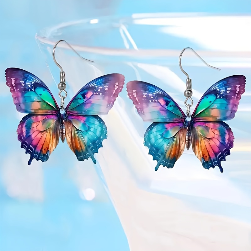 

Chic 2d Acrylic Earrings For Women - Spring, Summer & Fall | Ideal Gift For Day, Thanksgiving, Valentine's | Fashionable Accessory For Parties & Vacations, Quirky Earrings