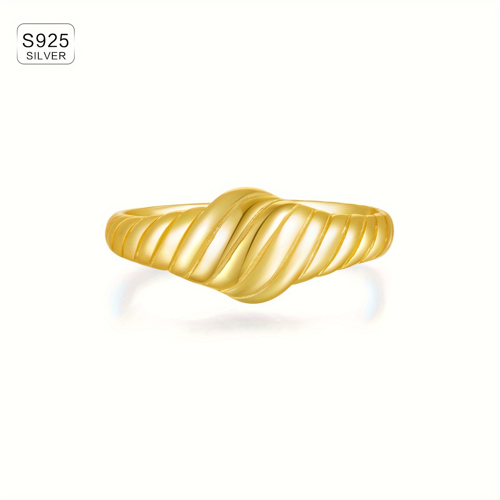 Women's Stylish Horn Design Open Ring, 925 Silver