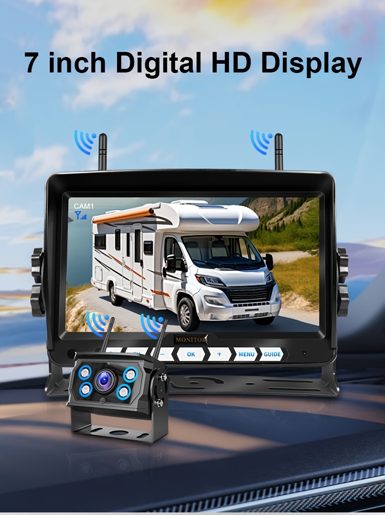 7 inch wireless display screen with backup camera system Product details 1