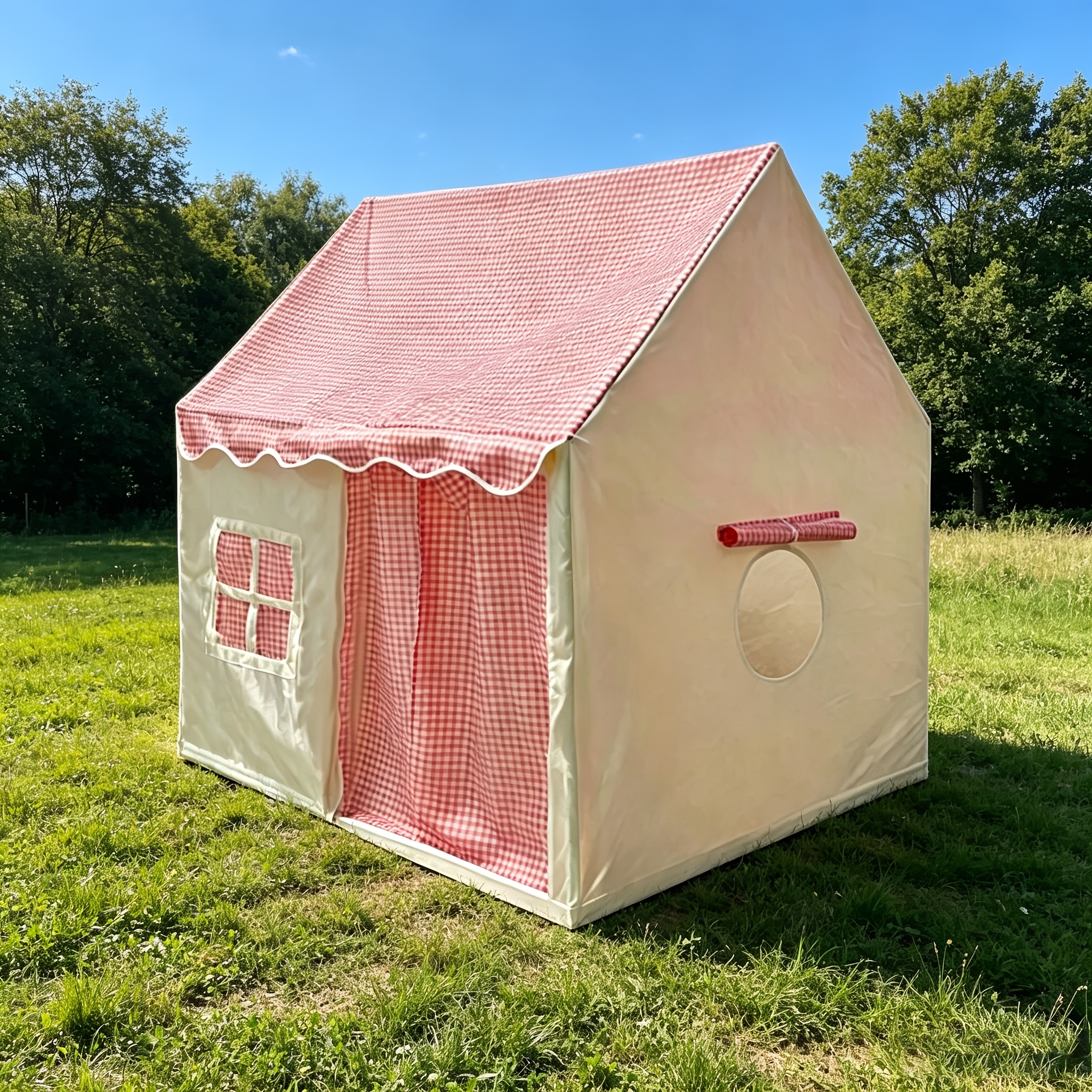 Image of A Toy House And A Small House. - Is With Soft Fabrics, And Boys And . The Indoor Space Is Large Enough To Hold Pillows And , And Children Can Crawl, Play House