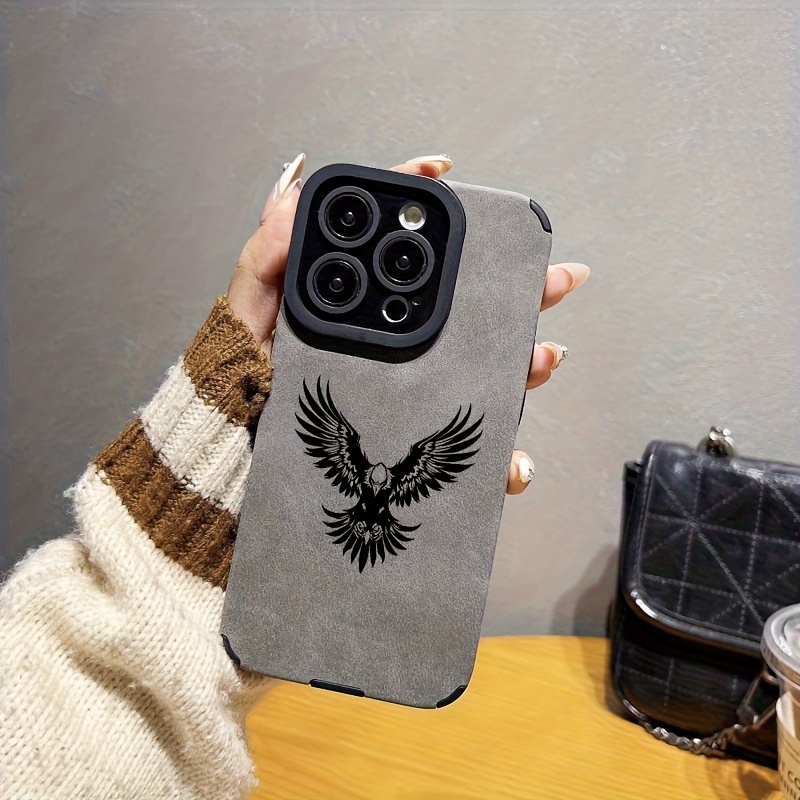 TEMU Phone Case: Eagle Pattern Phone Case Gift, Featuring High-end And Premium Grip. Made Of Stain-resistant, Thickened Synthetic Leather Material,