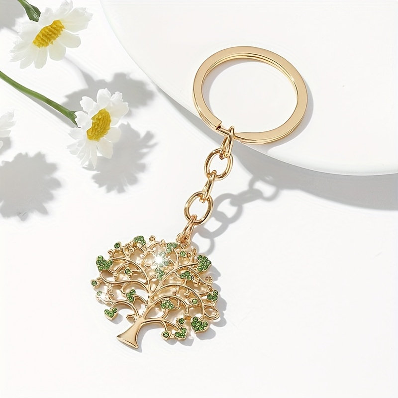 TEMU 1 pieza de Llavero Colgante de Árbol de , Estilo Europeo y Americano, Accesorio de Moda, Ideal para Decoración de Llaves de Coche y Regalo para