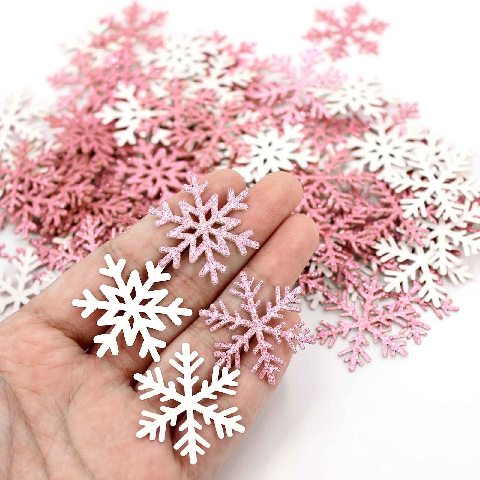 TEMU 50 piezas de de con , para decoraciones de paraíso , de papel de lentejuelas brillantes para Navidad, fiestas de , y temática de hielo - de mesa