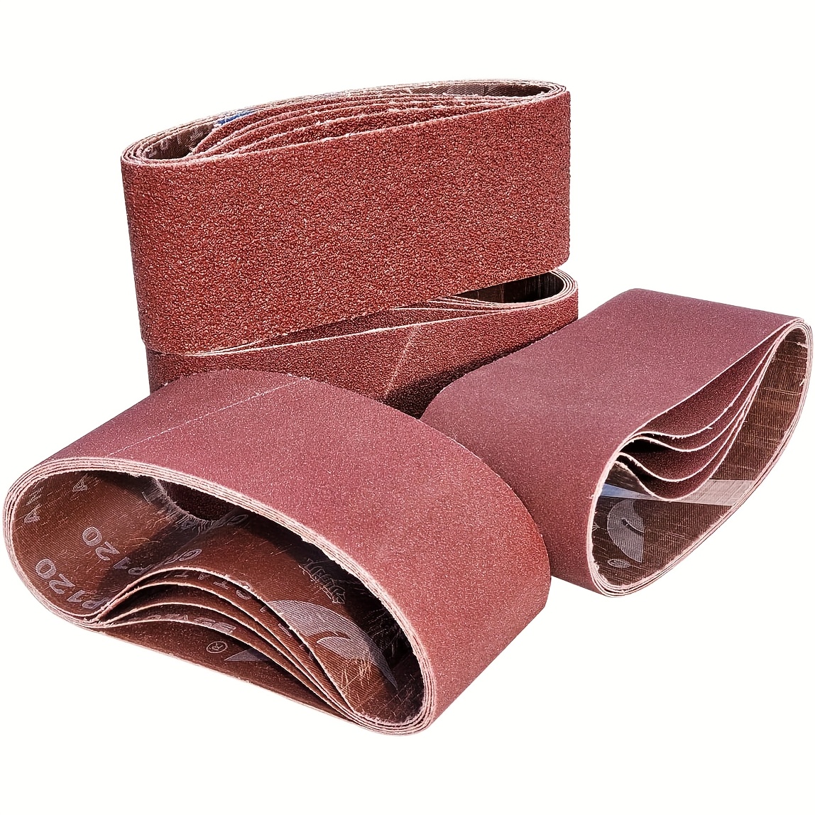 15 Pcs 1-1/8 X 21 Inch Assorted Aluminum Oxide Sanding Belt - 80/120/150/240/400