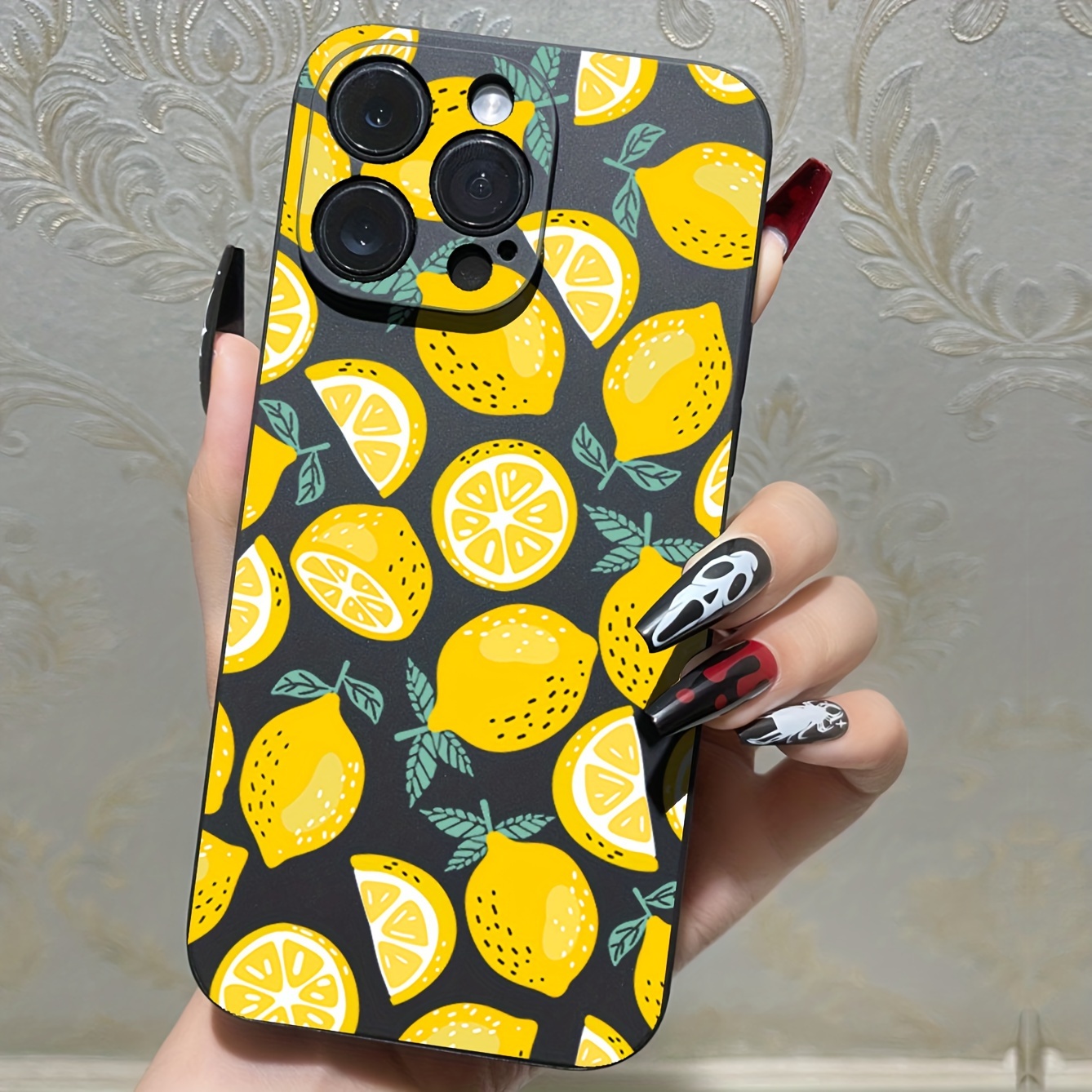 

A Sleek Lemon Black Anti-drop Phone Case For Mate20/mate 20 Pro/nova 9/p20/p20 Lite/p20 Pro/p30/p30 Pro/p30 Lite/p40 Lite 5g/y9 Prime (2019)/y9a/y9s/nova 7i