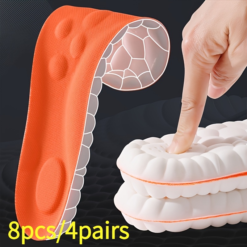 Image of Sports Insoles 5 Pairs 10pcs Set Soft High Elastic Breathable Arch Support Cushioning Pressure Relief Arch Pressure Sports Insoles
