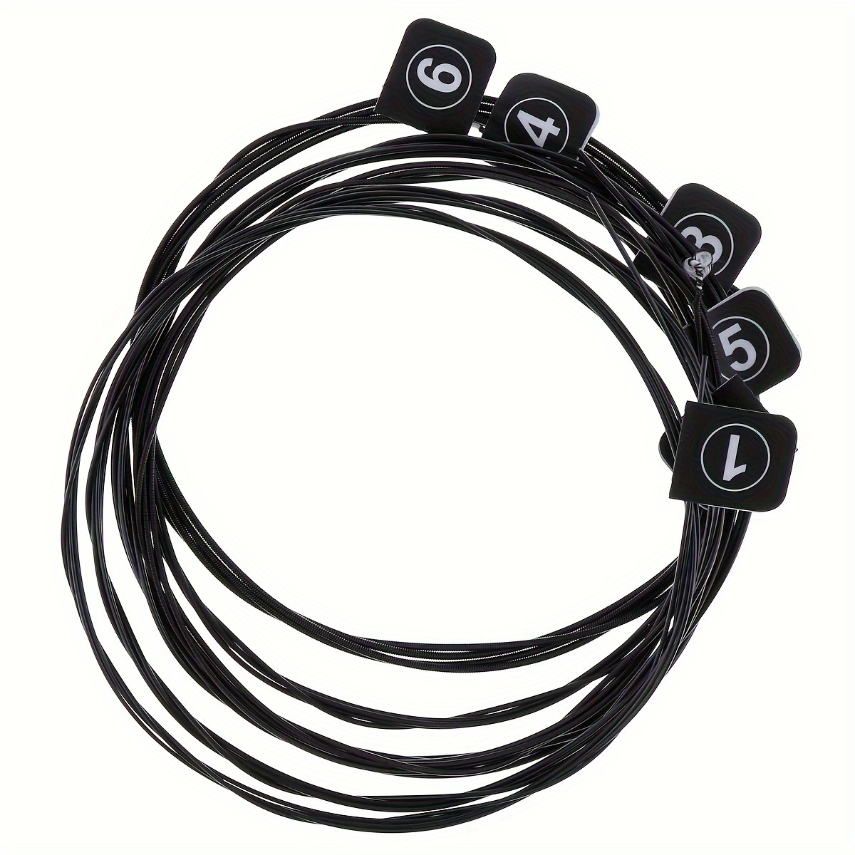 E-shop 6er-Set 028-045 Schwarze Nylon Klassische Gitarrensaiten, Großer Ton und Harte Saiten