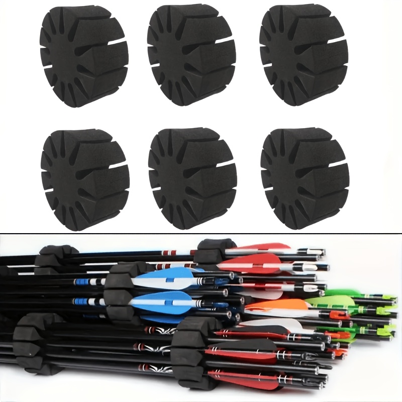 

6-pack Black Foam Arrow Splitter, Universal Fit, Outdoor Archery Bow Storage, Portable Hunting Accessories