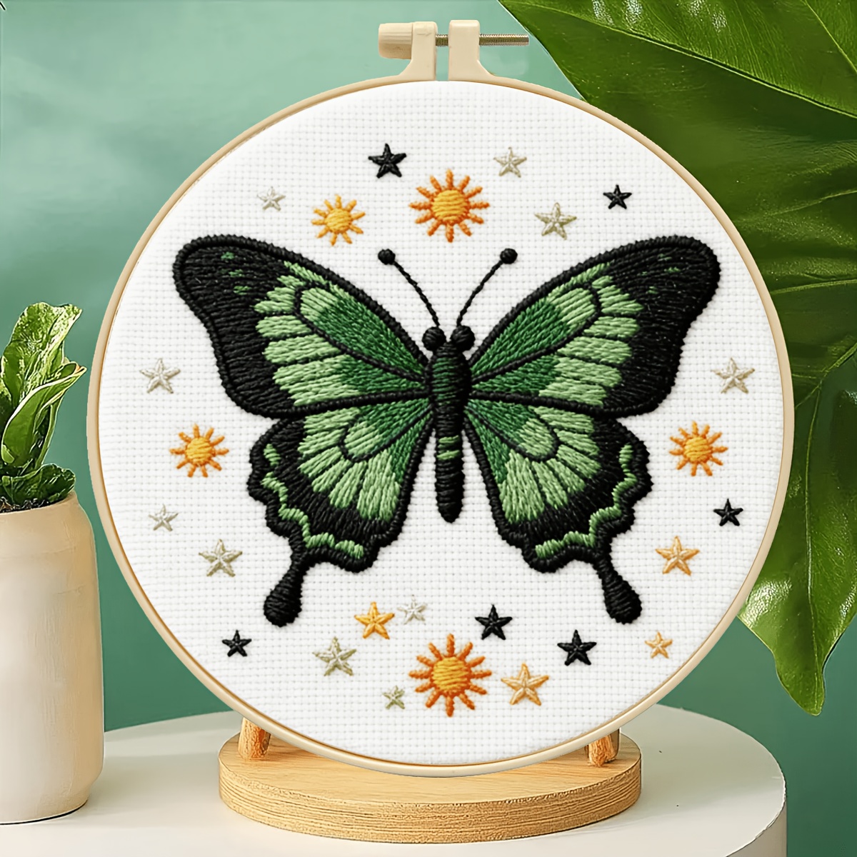 Green Vitality Handcraft Material Pack Embroidery Kit