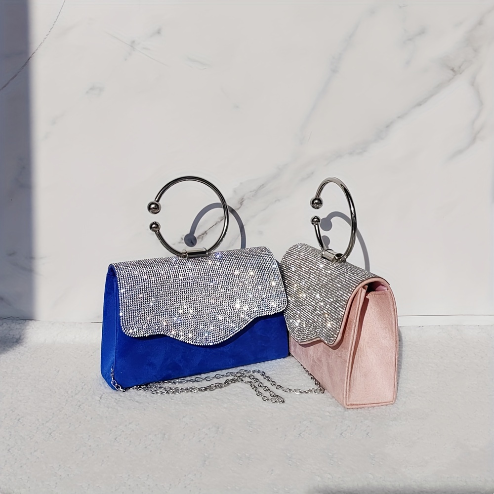 Glitzer Abendtaschen Clutch Blau Glitzer Handtasche Mdchen