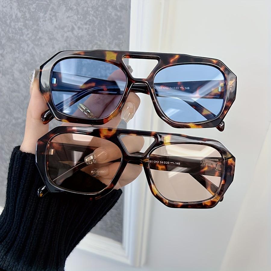 

2pc Square Fashion Glasses - Women's Rectangular Glasses - Suitable For And Outdoor Vacations