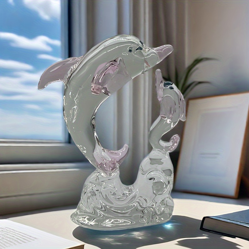 1pc Creative Crystal Dolphin Ornaments, Holiday Decorations, Study And  Bedroom Decorations, Home Decoration Small Ornaments, Halloween, Christmas,  Bir