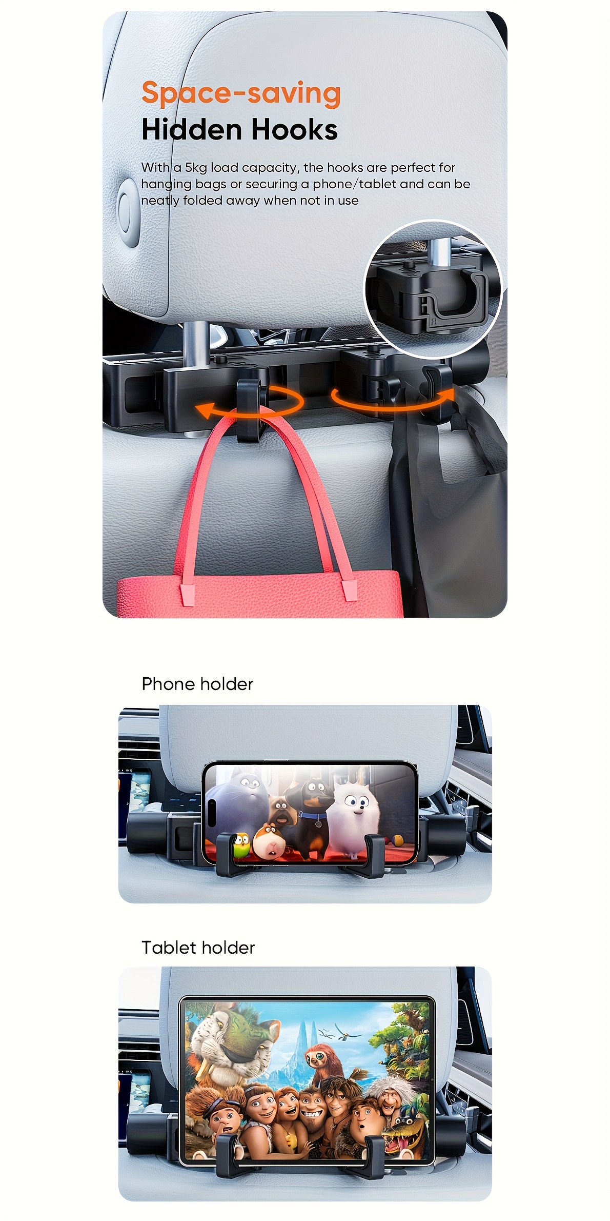 1 U-Shaped 45D Car Neck Pillow - Ergonomic Design with Three-Point Support, 360° Adjustable Breathable PU Cover, Ideal for Side Sleepers and Daily Commuting, Travel Pillow/neck Pillow, Travel Pillow/neck Pillow Airplane, Neck Cushion, Airplane Travel Accessory, Neck Travel Accessory, Neck Support Pillow