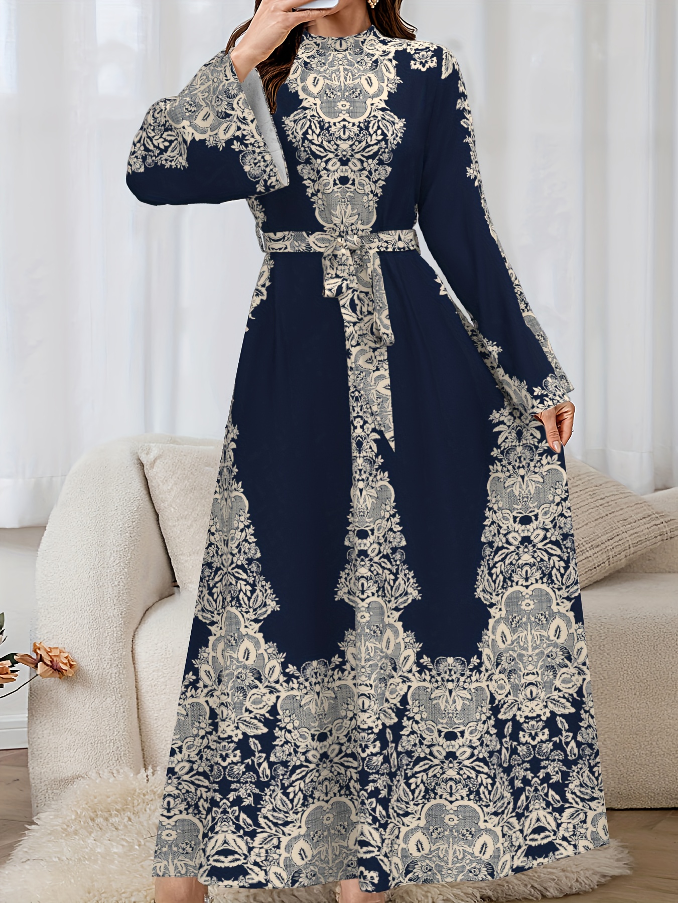 knee length dresses for ladies Egypt Eyes Of Horus Off The Shoulder Long Sleeve Dress with Egyptian  Hieroglyphs by AfricanPride main image 0