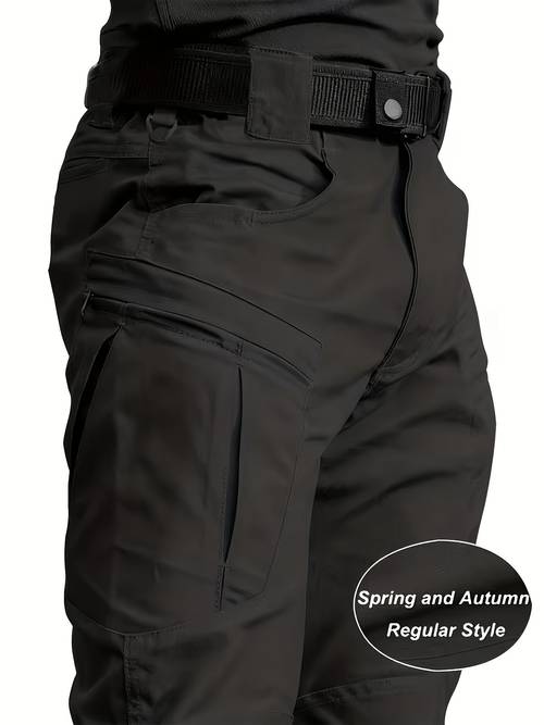 mens heavy duty multi pocket stretch cargo pants versatile everyday casual long pants stretch waist outdoor work hiking pants durable breathable cargo pants suitable for outdoor hiking hunting fishing camping wear