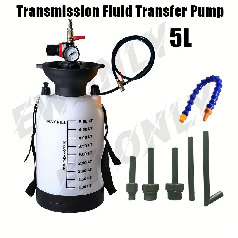 

High-capacity 5l Transmission Fluid Pump Kit - Automatic Oil Dispenser & Refill With 5 Atf Adapters For Maintenance