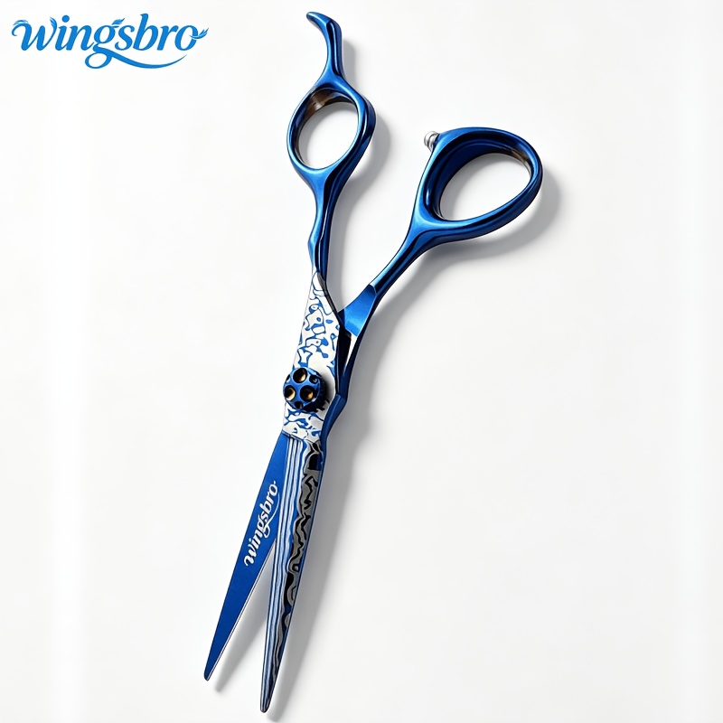 TEMU 1 Wingsbro 6.0-inch Professional Hair Cutting Scissors, Straight Thinning Shears, Texturizing Scissors, Right-handed Professional Hairdressing