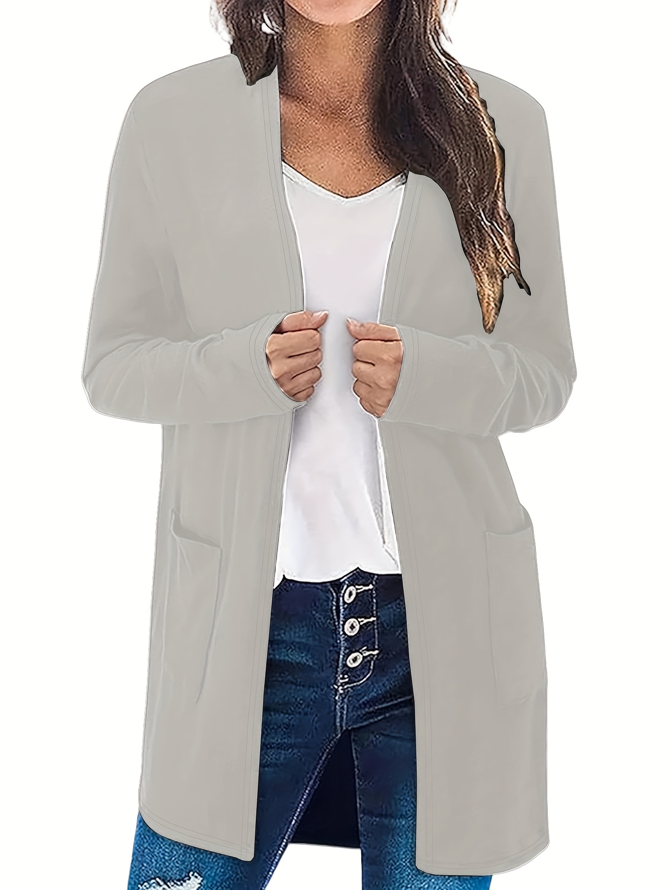Beige Oversized Blazer Jacket for Women