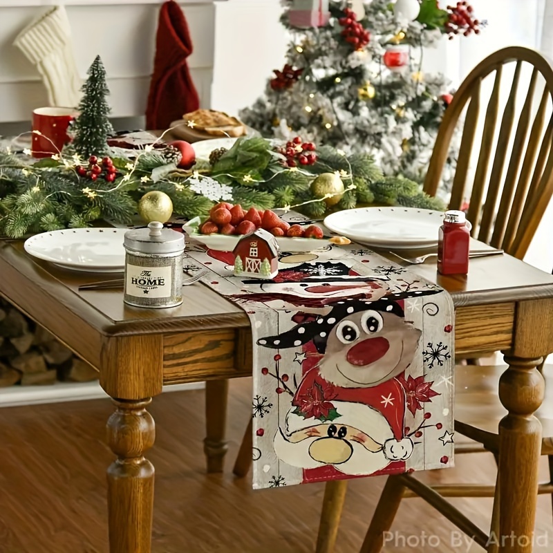 

1pc Christmas Table - & , - For Dining Decor, Suitable For &
