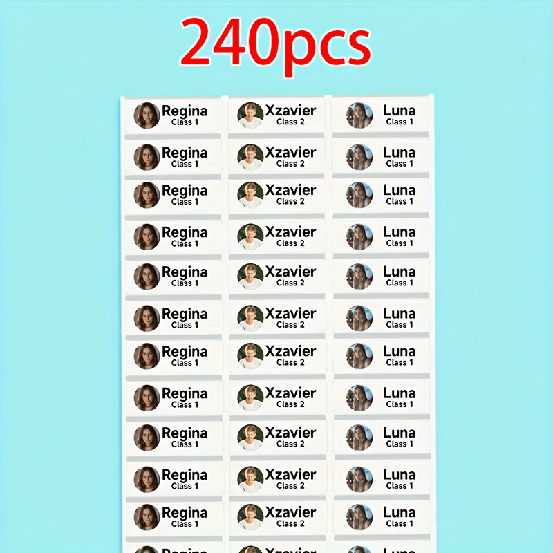 TEMU Custom Photo & Text Stickers, Transparent Stickers, Personalized Label Stickers, High-quality Stickers, Back-to-school Supplies, Personal Items,