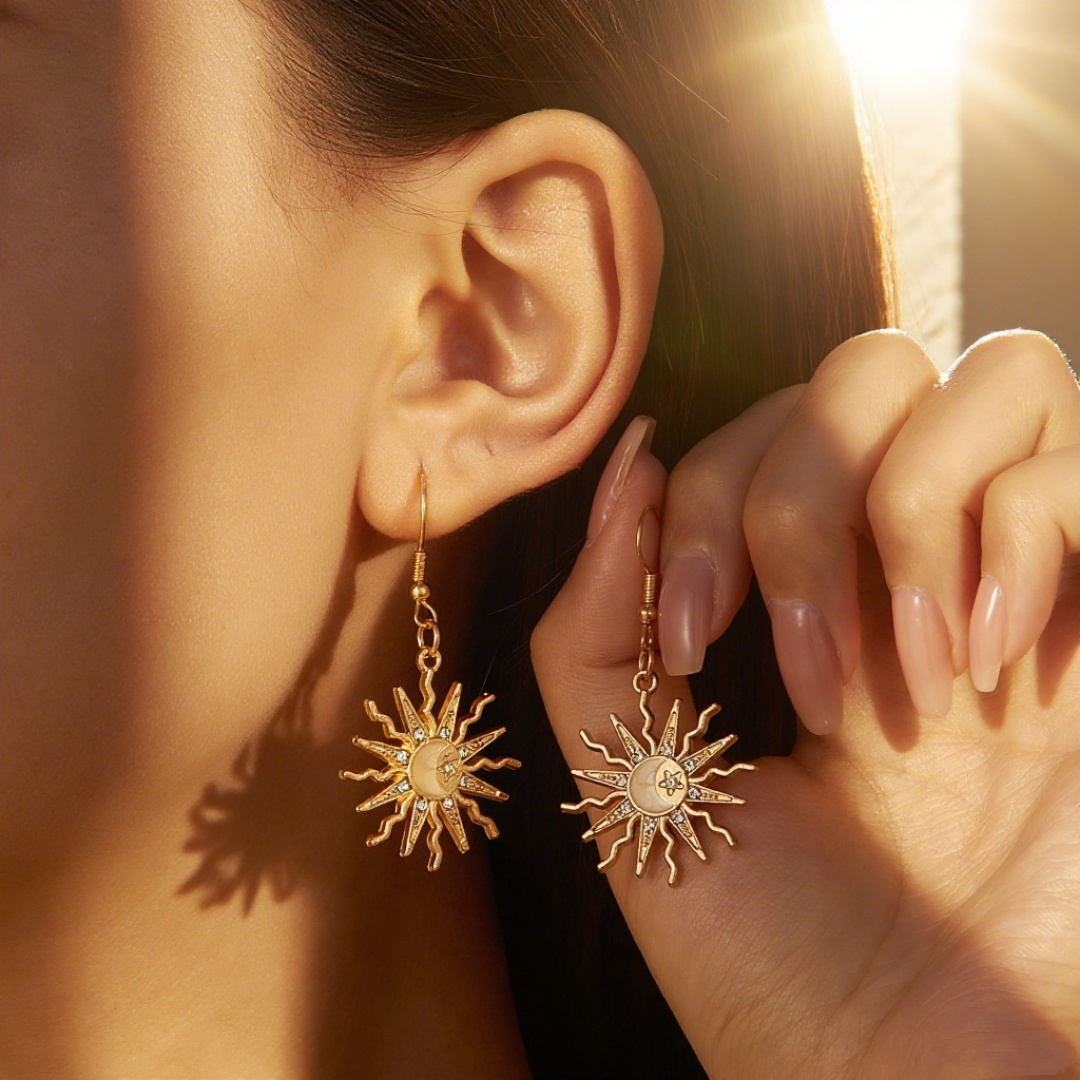 1 Pair Retro Easy Versatile Drop Earrings Suitable For Women And ' Daily Vacation Matching