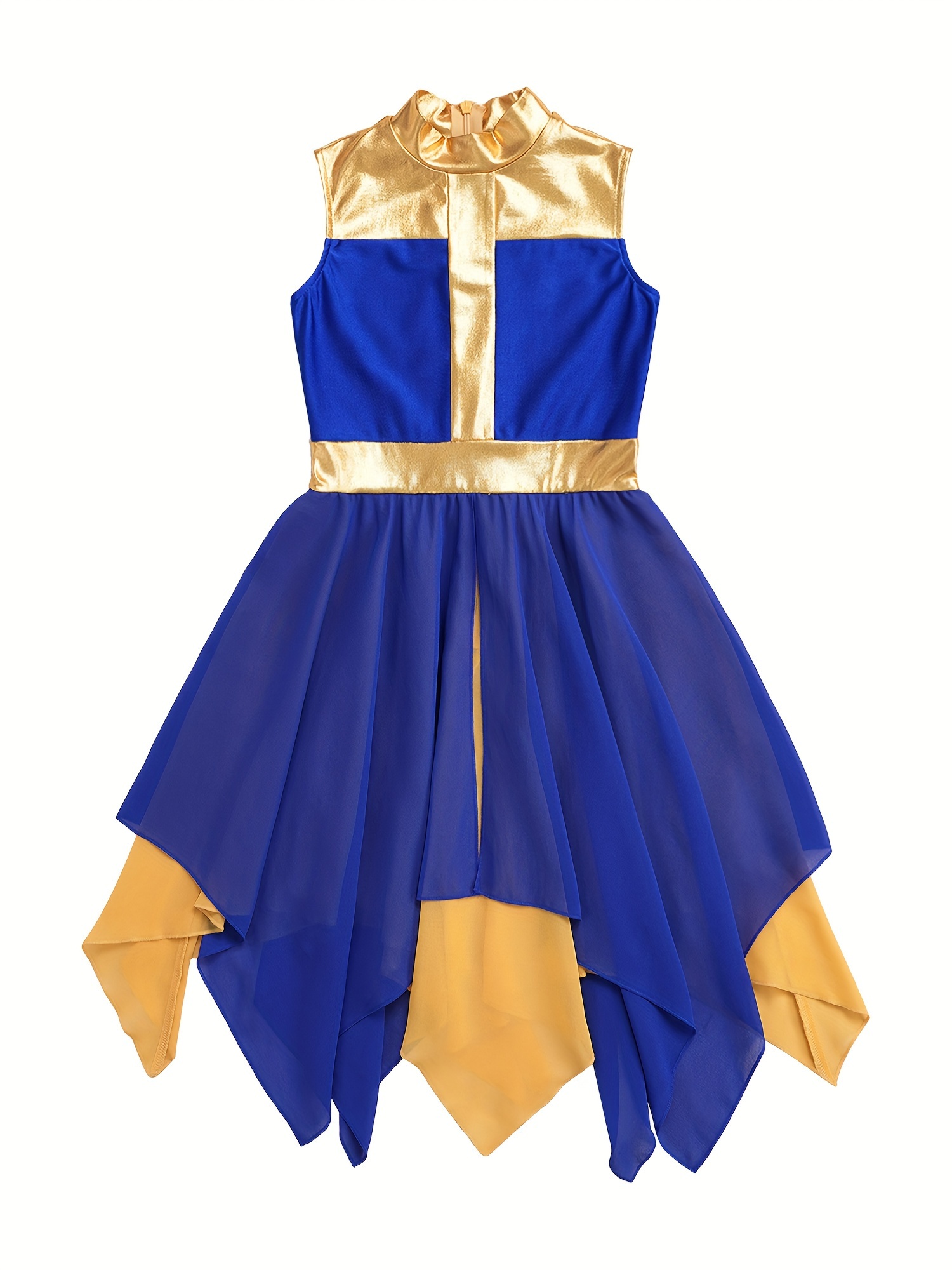 girls sleeveless liturgical praise dance dress metallic - Temu