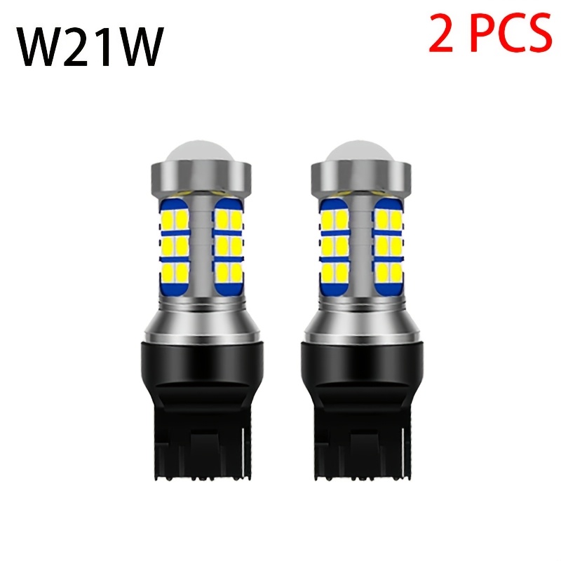 TEMU 2pcs Automotive White Light P21w W21w Led Tail Lights And Reverse Lights Suitable For A Wide Range Of Vehicle Types, Without Battery
