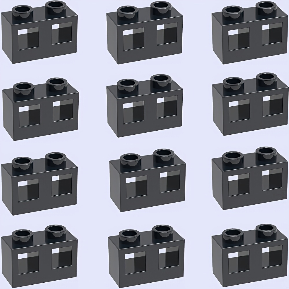 12pcs Building Blocks Set 1x2 High Wall Bricks with Dual Studs