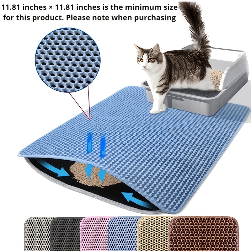 pet waste catching mat waterproof non slip cat litter mat Temu Spain