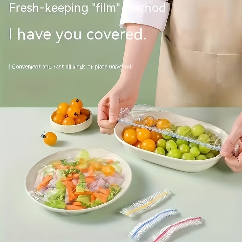   300 500pcs white   wrap disposable food cover food grade   keeping plastic bag   home kitchen picnic   accessories details 3