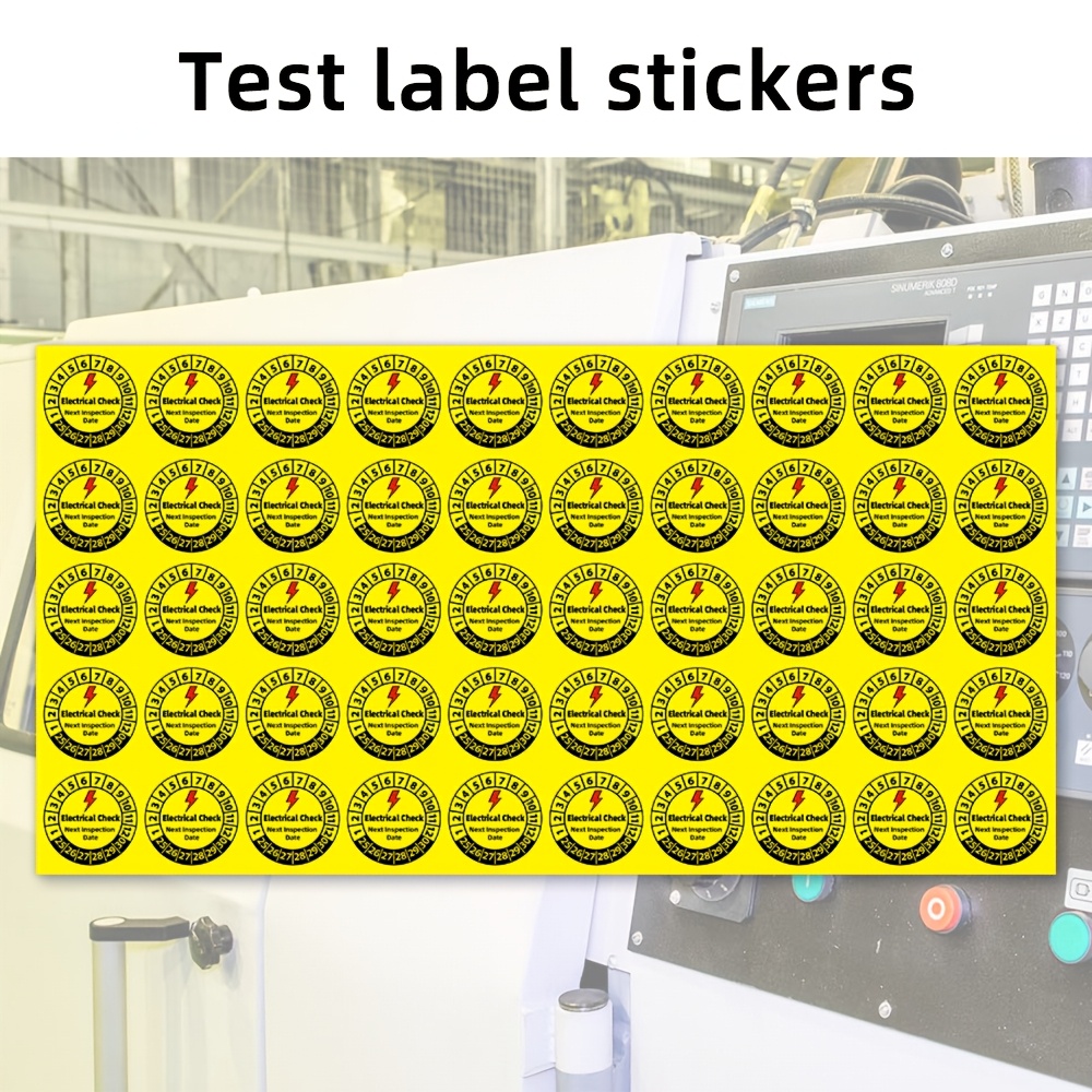 Vehicle Test Identification Sticker Set, 1 Set Of 50 Test Stickers, Yellow Test Stickers, White Ladder Test Badge Stickers, High-quality Pvc Self-adhesive Sticker Set For Indoor And Outdoor Use