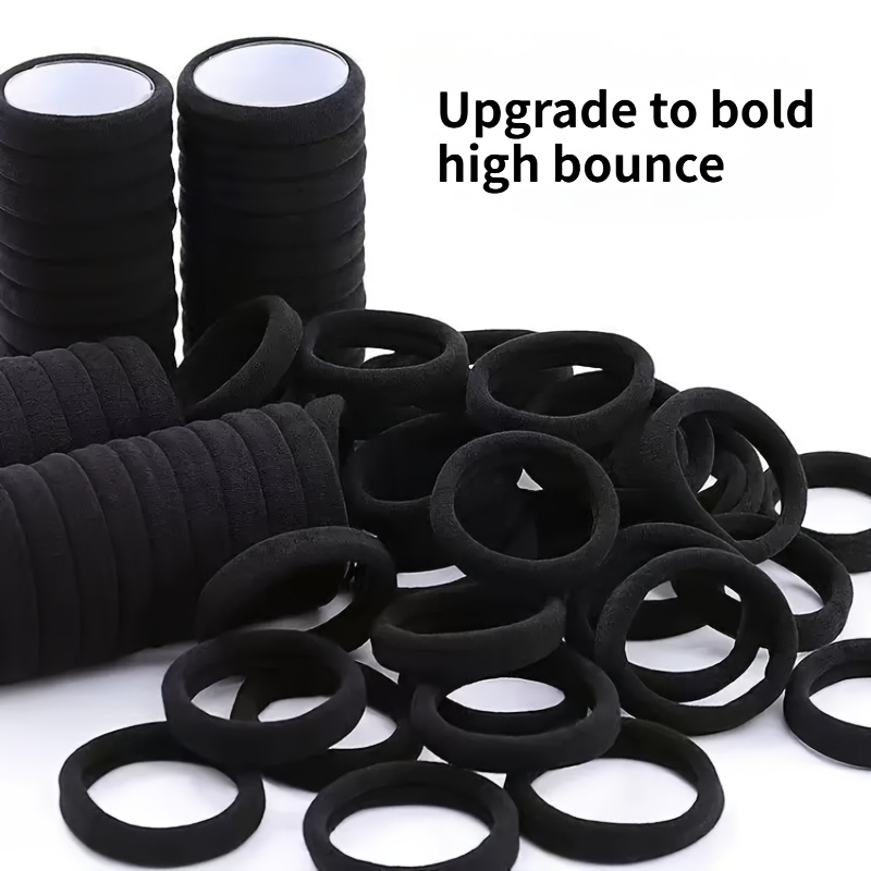 32/42/52pcs High Elasticity Black Headband - Durable Rubber Headband, Suitable for Ponytails, , and Braids, Suitable for Firm Fixation of All Hair Types, Suitable for Both Women and Men, Braided Headband, Smooth Headband, Flexible Headband