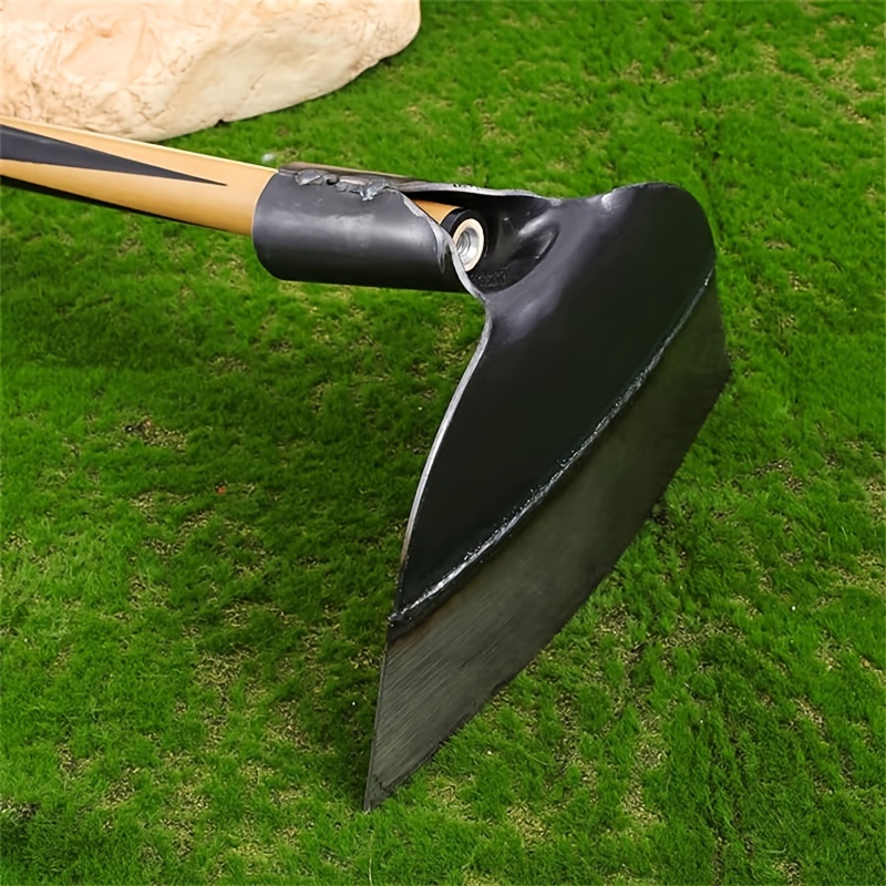 heavy duty stainless steel hand hoe head round eye garden tool for weeding planting digging durable agriculture farming accessory stick not included hoe garden tool garden hand tools details 5