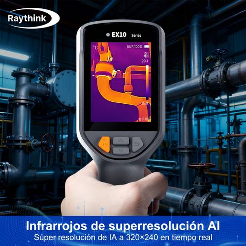 termógrafo infrarrojo portátil, cámara térmica para medición de en calefacción por suelo radiante, inspección eléctrica y detección de fugas, 160×120 ir con super resolución ai