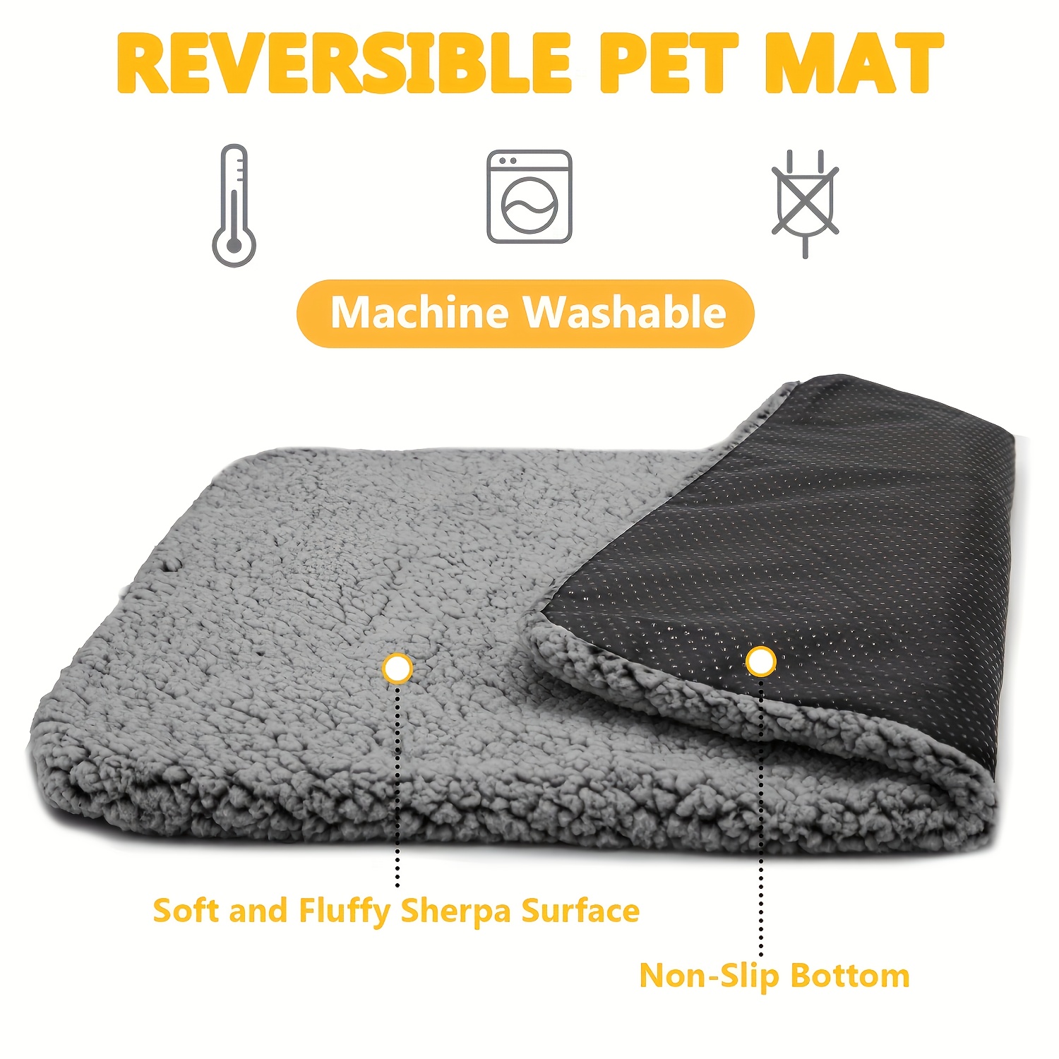 TEMU Extremely Cozy And Warm Pet Bed For Cats, A Sleeping Mat For Dogs That Washed And Has An Anti-slip Feature, Ideal For Indoor And Outdoor Use For