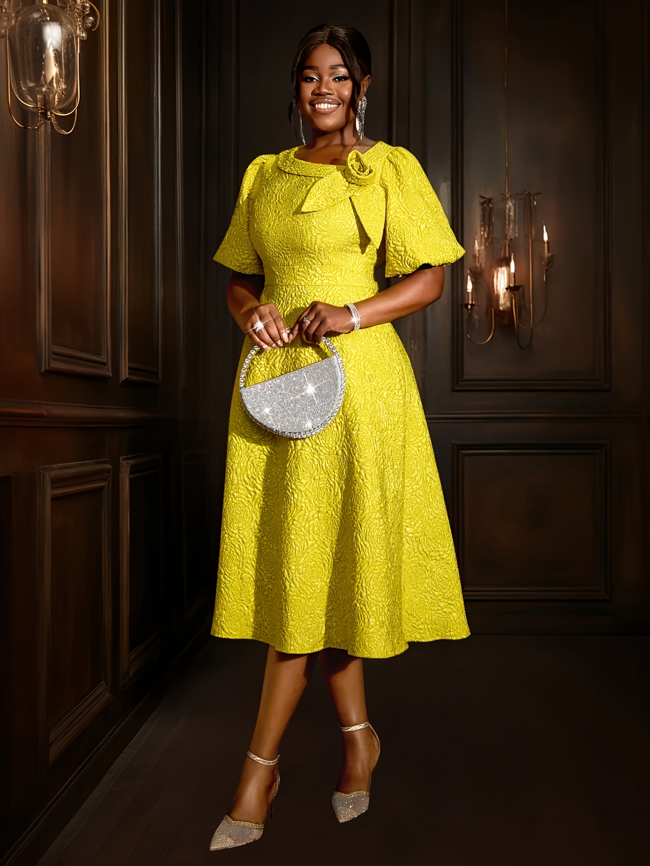 green emerald velvet dress AGUA MAXI DRESS IN YELLOW CRINKLE CHIFFON – DE LA VALI OFFICIAL